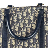 Christian Dior Vintage Navy Blue Trotter Boston Bag