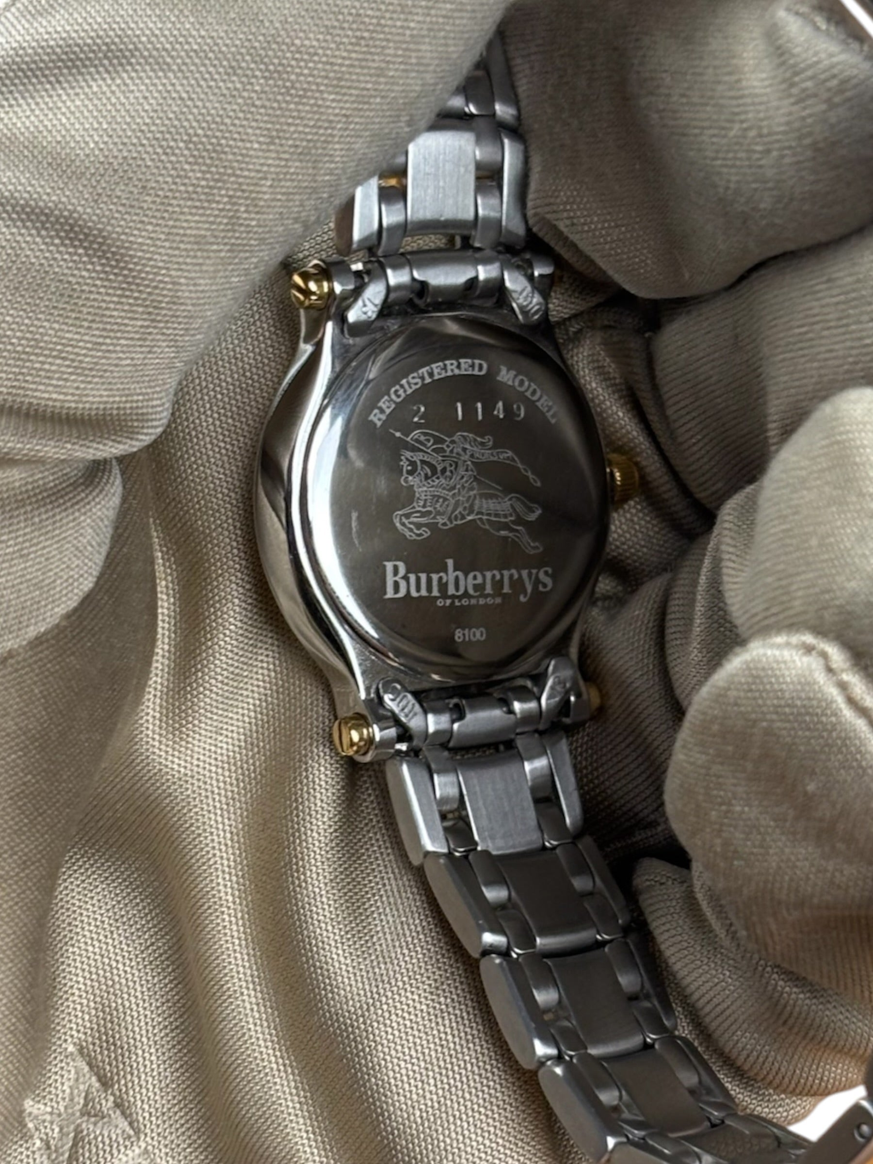 Burberry's 2 Tone Round Cream Dial