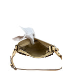 Salvatore Ferragamo Beige Gancini Buckle Shoulder Bag