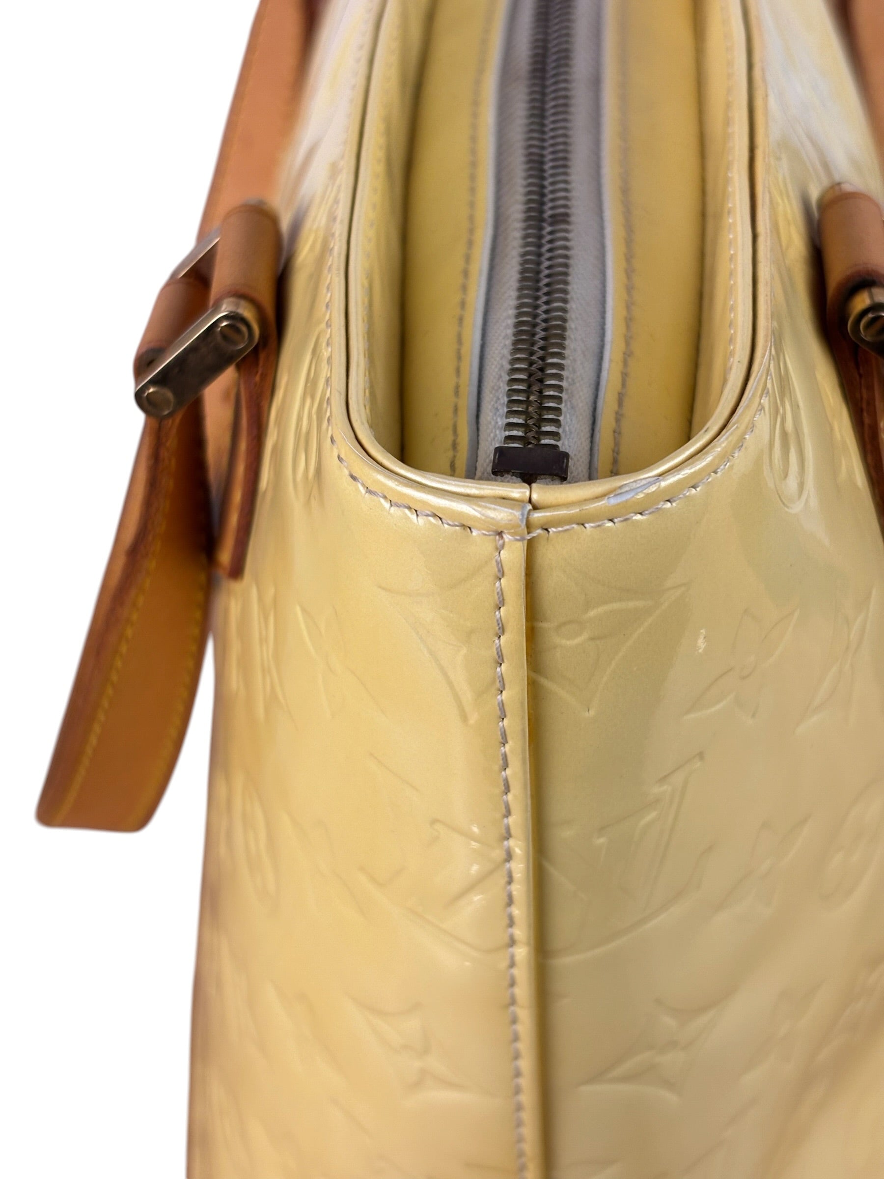 Louis Vuitton Yellow Vernis Houston Tote MM