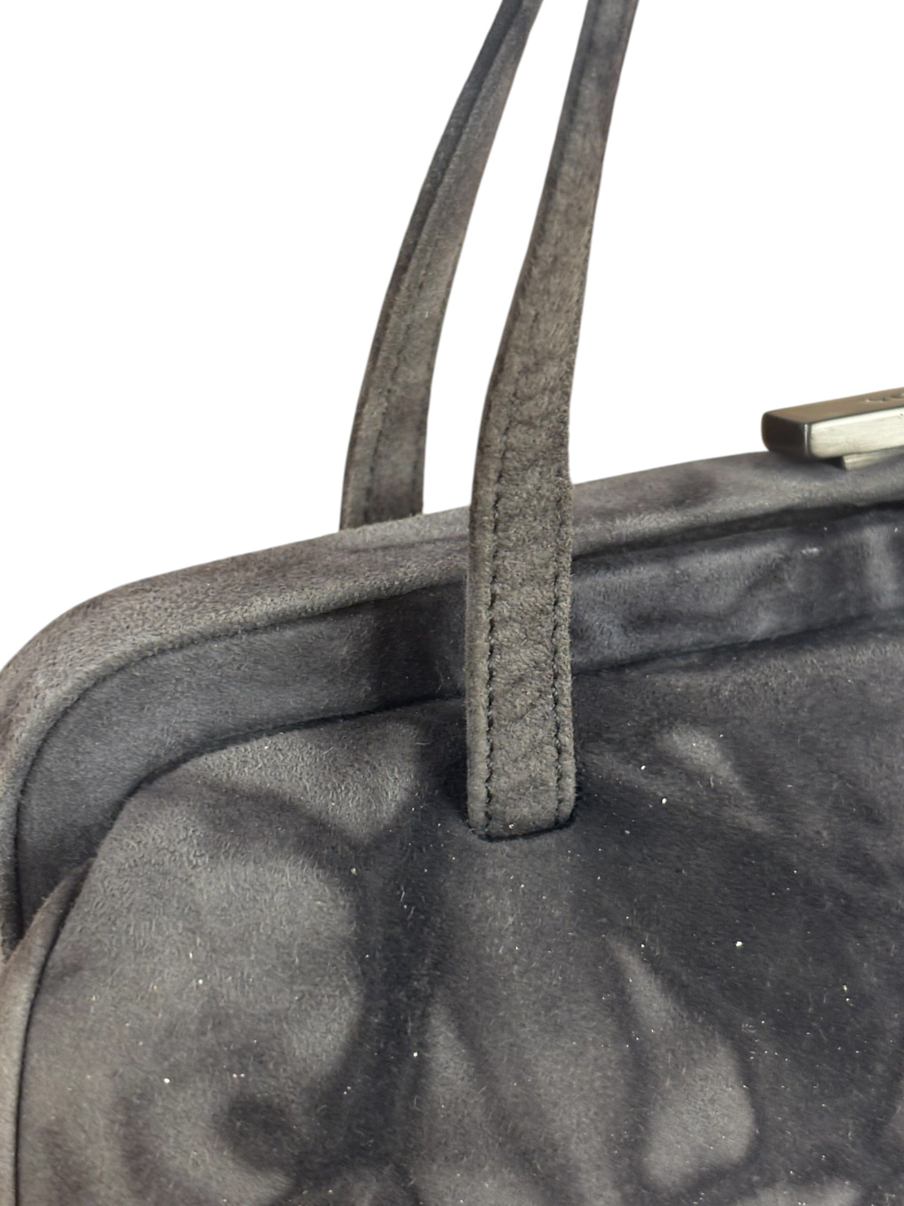Prada Lux Grey Scamosciato Tie Dye Clutch Top Handbag