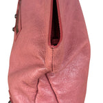 Balenciaga Rose Burbon Leather Large Premier Clutch Bag