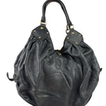 Louis Vuitton Black Calfskin Mahina XL Hobo Bag