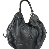 Louis Vuitton Black Calfskin Mahina XL Hobo Bag