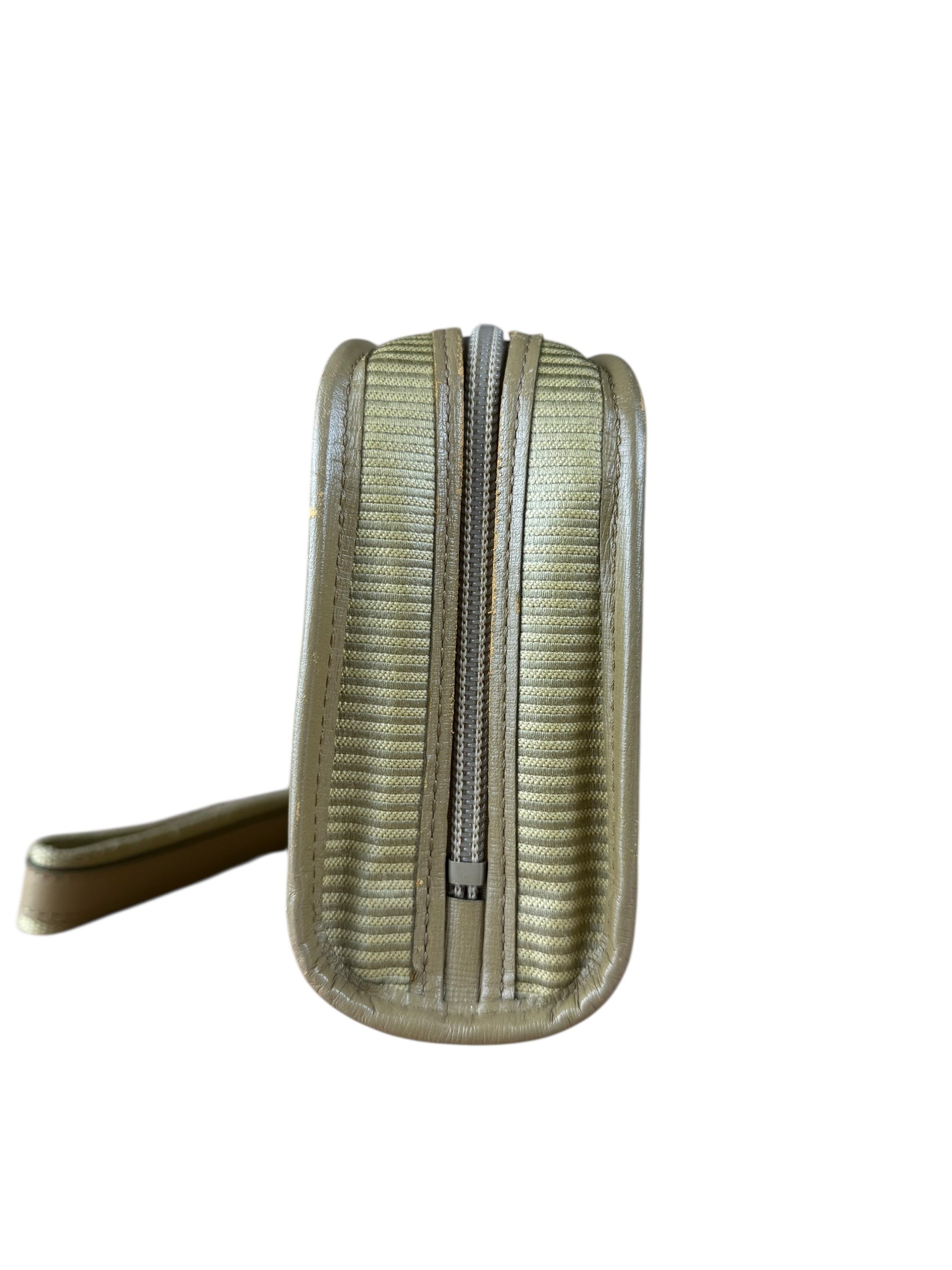 YSL Vintage Grey Leather Travel Pouch