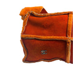 Chanel Orange Suede Shearling Patchwork Shoulder Bag 2001