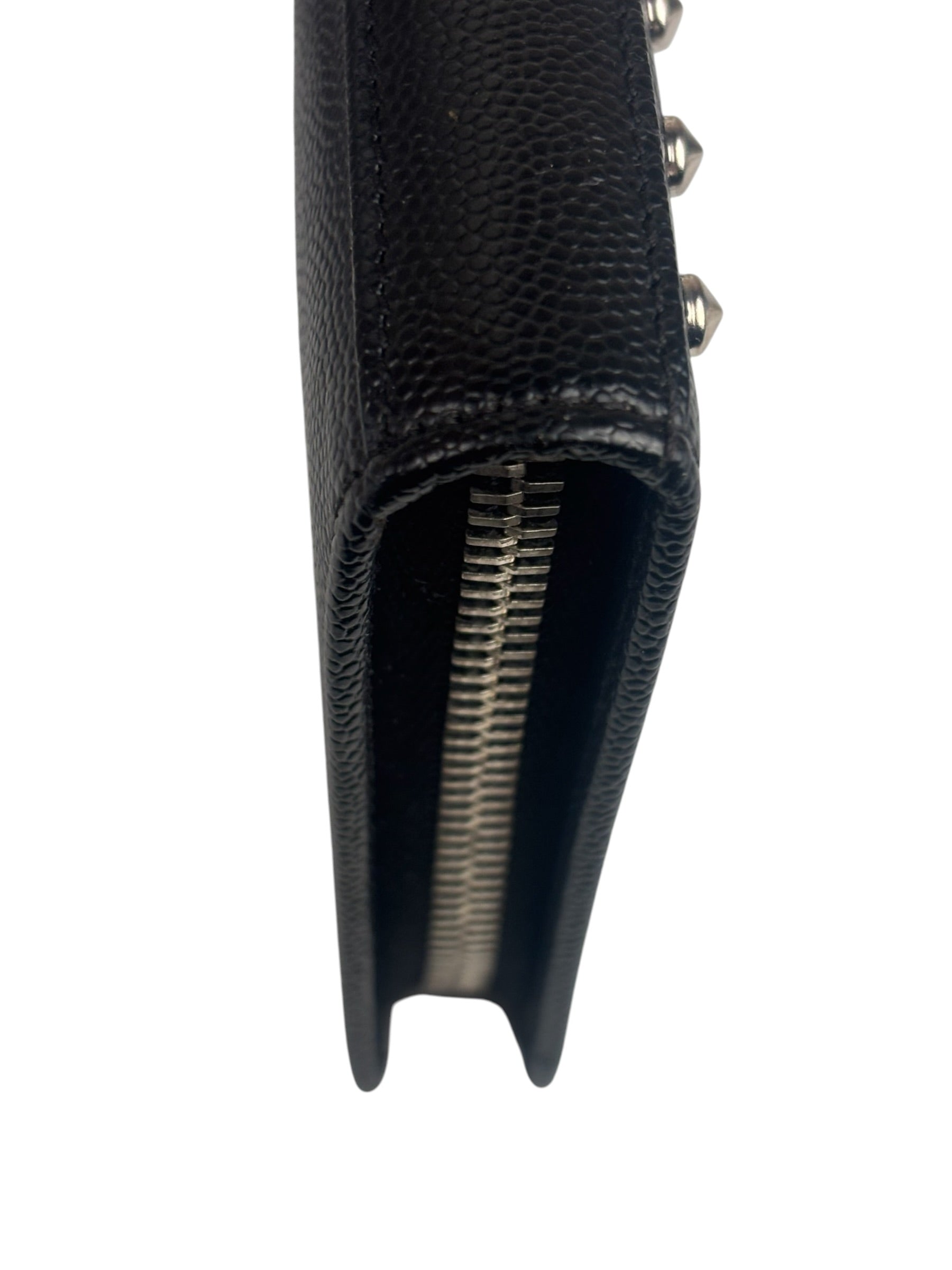 Saint Laurent Black Studded Long Wallet