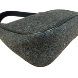 Prada Charcoal Gray Wool Sport Mini Hobo Bag