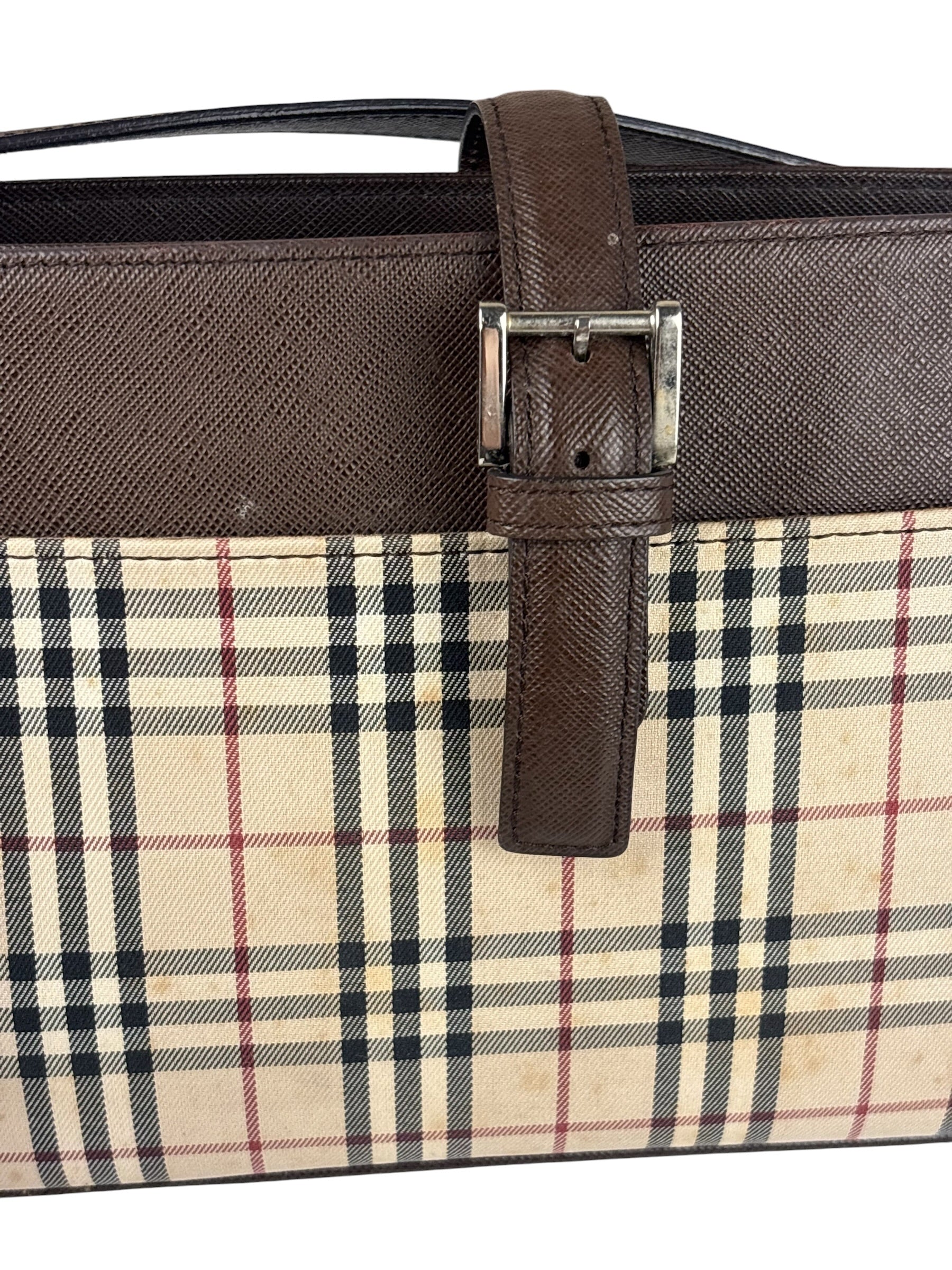 Burberry Brown Leather House Shoulder Bag