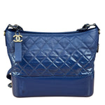 Chanel Navy Blue Leather Gabrielle Hobo Bag 2018