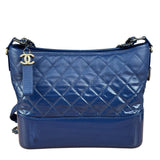 Chanel Navy Blue Leather Gabrielle Hobo Bag 2018