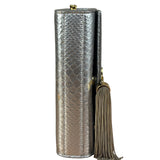 Yves Saint Laurent Metallic Silver Leather Kate Small Tassel Shoulder Bag