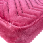 Gucci Pink GG Velvet Marmont "Blind for Love" Flap Bag