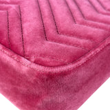 Gucci Pink GG Velvet Marmont "Blind for Love" Flap Bag