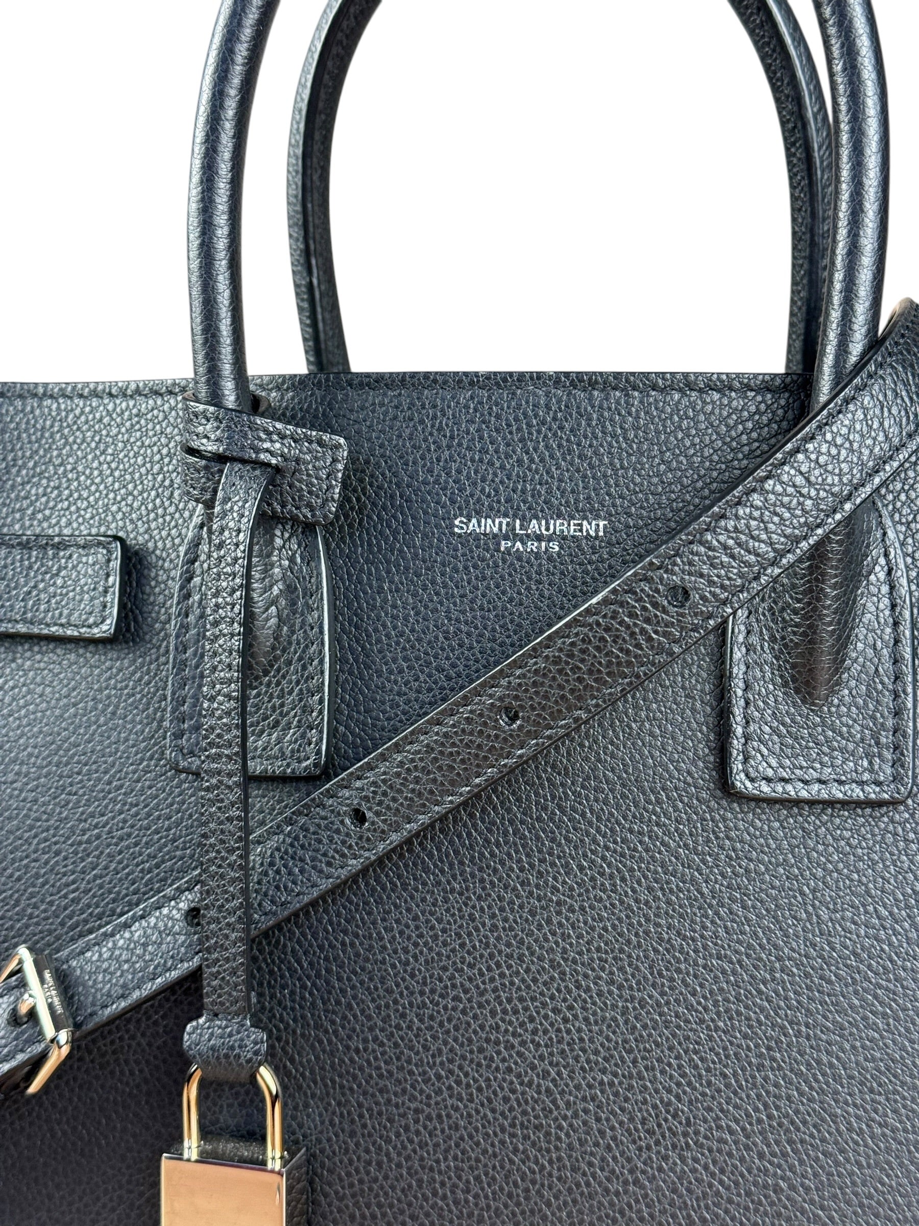 Saint Laurent Sac de Jour Baby 2Way Black Grained Leather