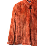 Fabio Mantegazza Vintage Orange Sheared Faux Fur Coat