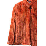 Fabio Mantegazza Vintage Orange Sheared Faux Fur Coat