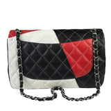 Chanel Colorblock Quilted Lambskin Medium Double Flap Bag 2013