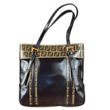 Fendi Vintage Zucca Patent Canvas Tote Bag