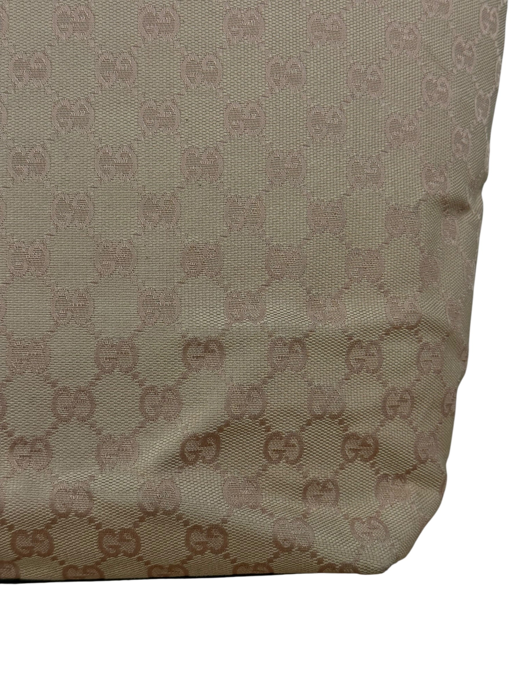 Gucci Vintage Pink Canvas Large Tote Bag