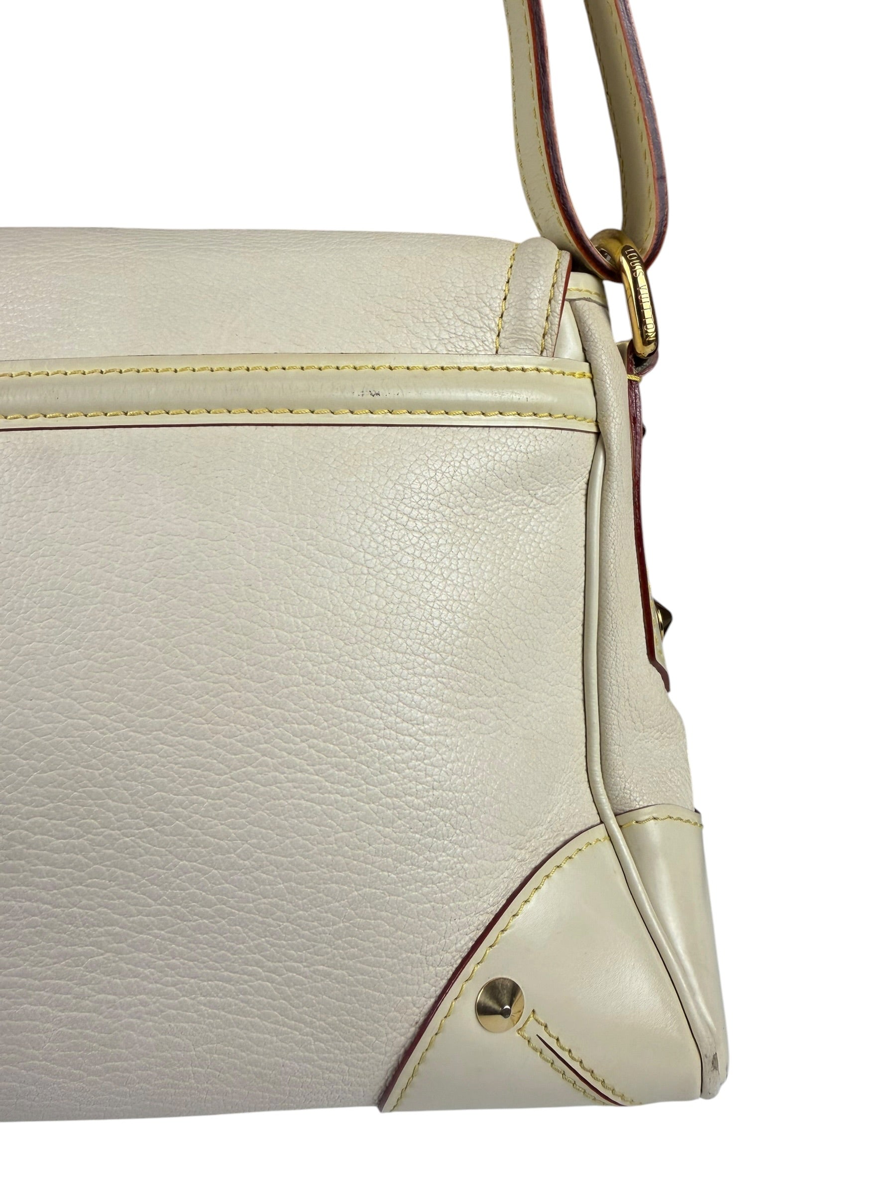 Louis Vuitton White Leather Suhali L'Essentiel Shoulder Bag