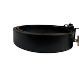 Gucci Black Leather G-Logo Buckle  Belt