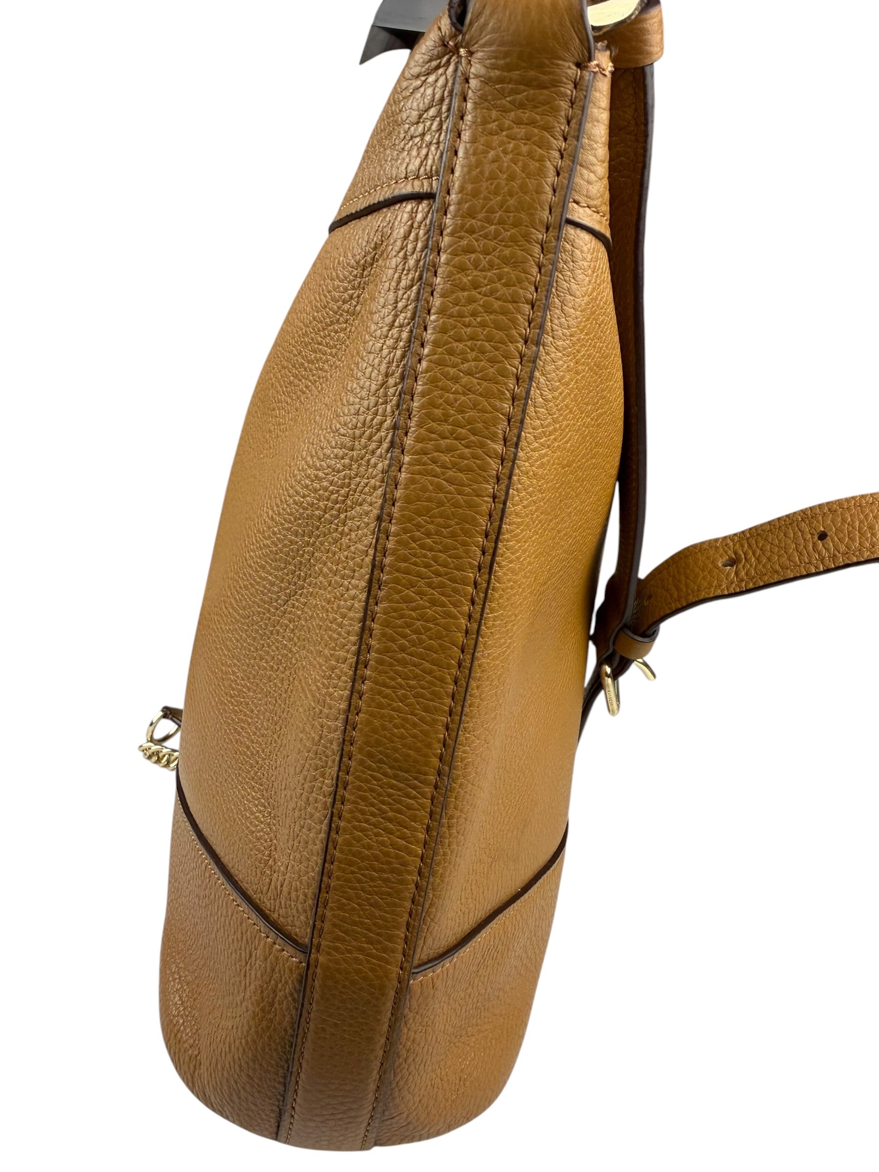 Coach Camel Leather Paxton Bucket Crossbody