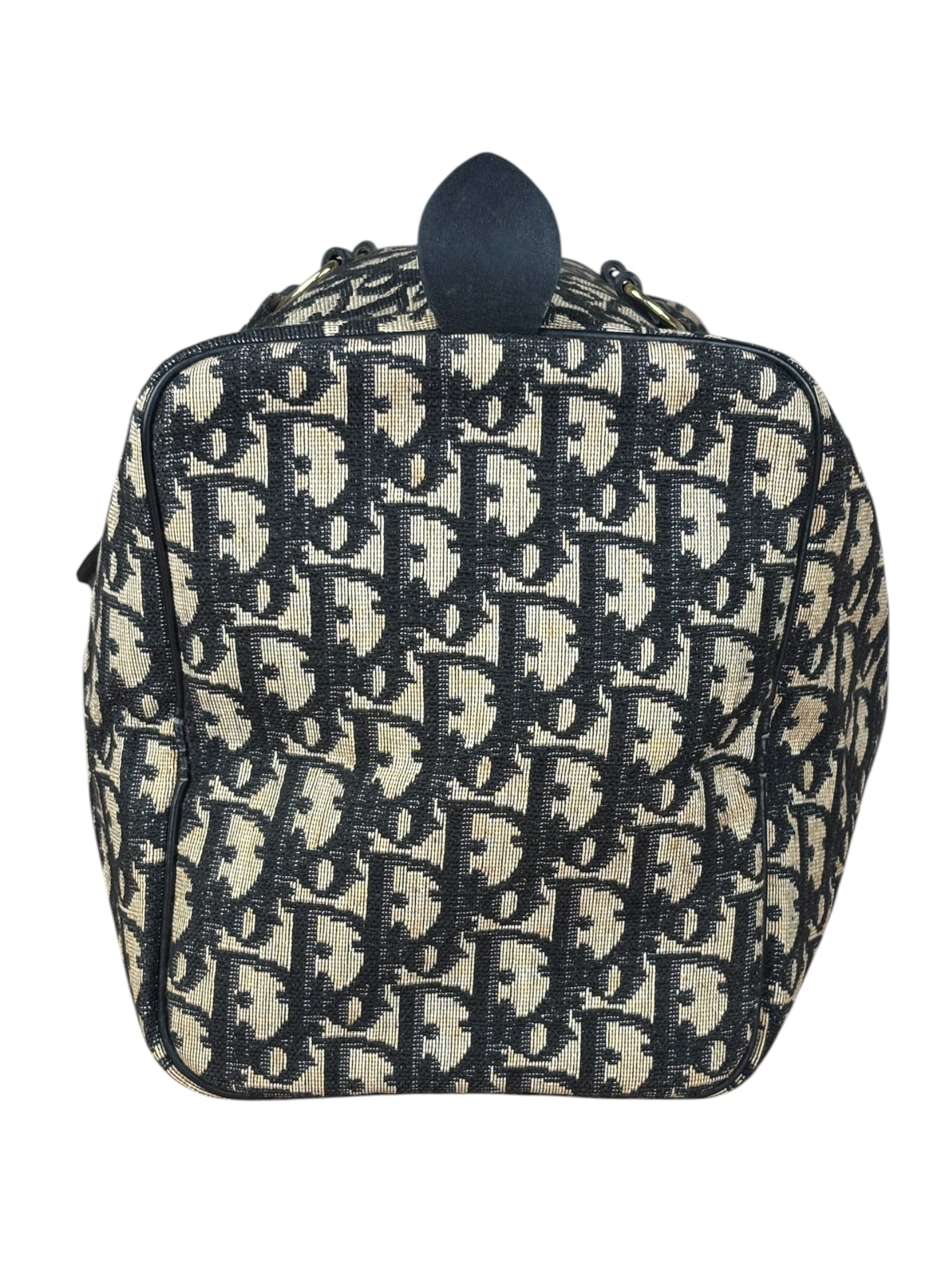 Christian Dior Vintage Navy Trotter Boston Bag