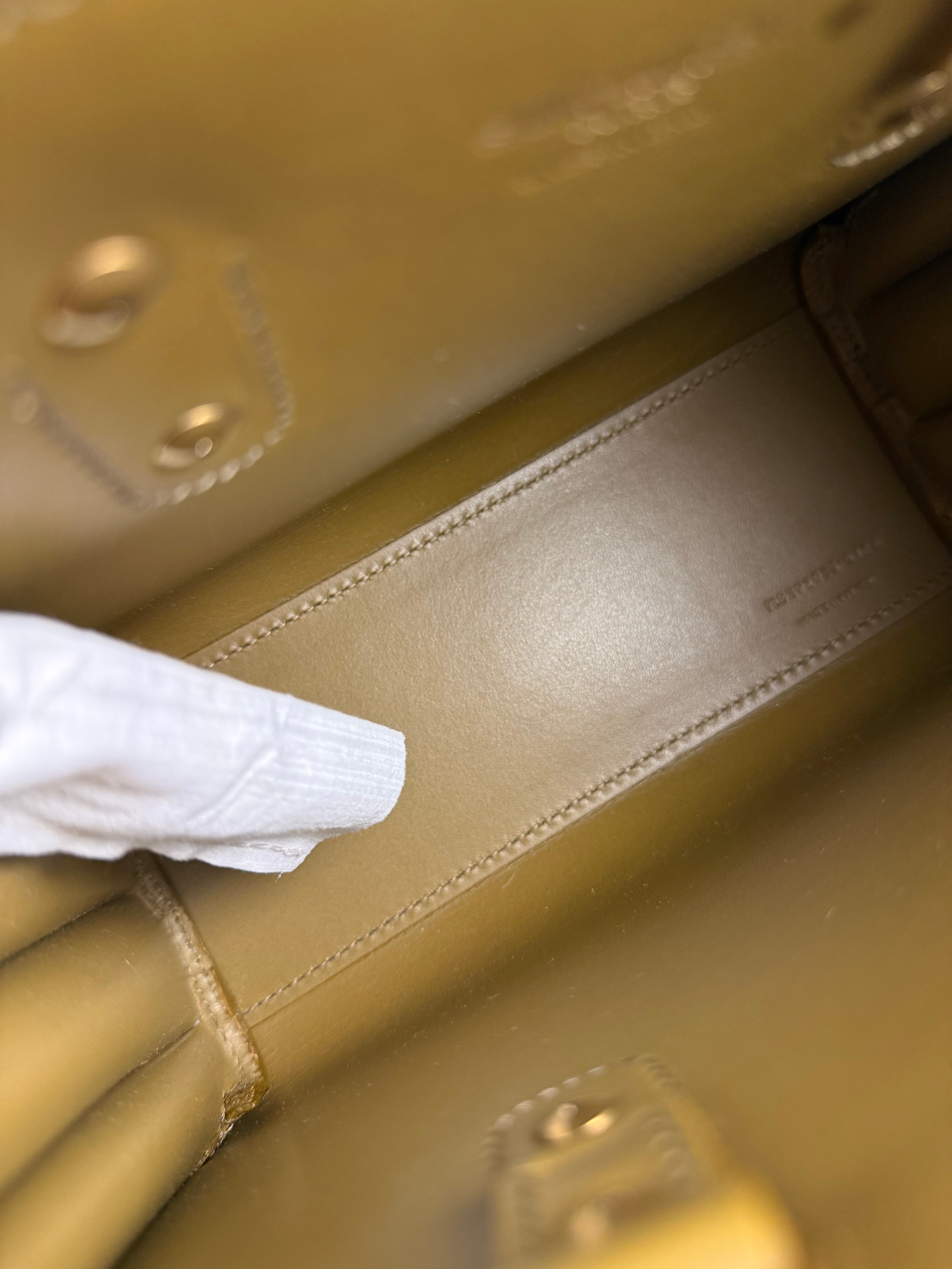 Saint Laurent Green Leather Nano Sac De Jour 2Way Tote