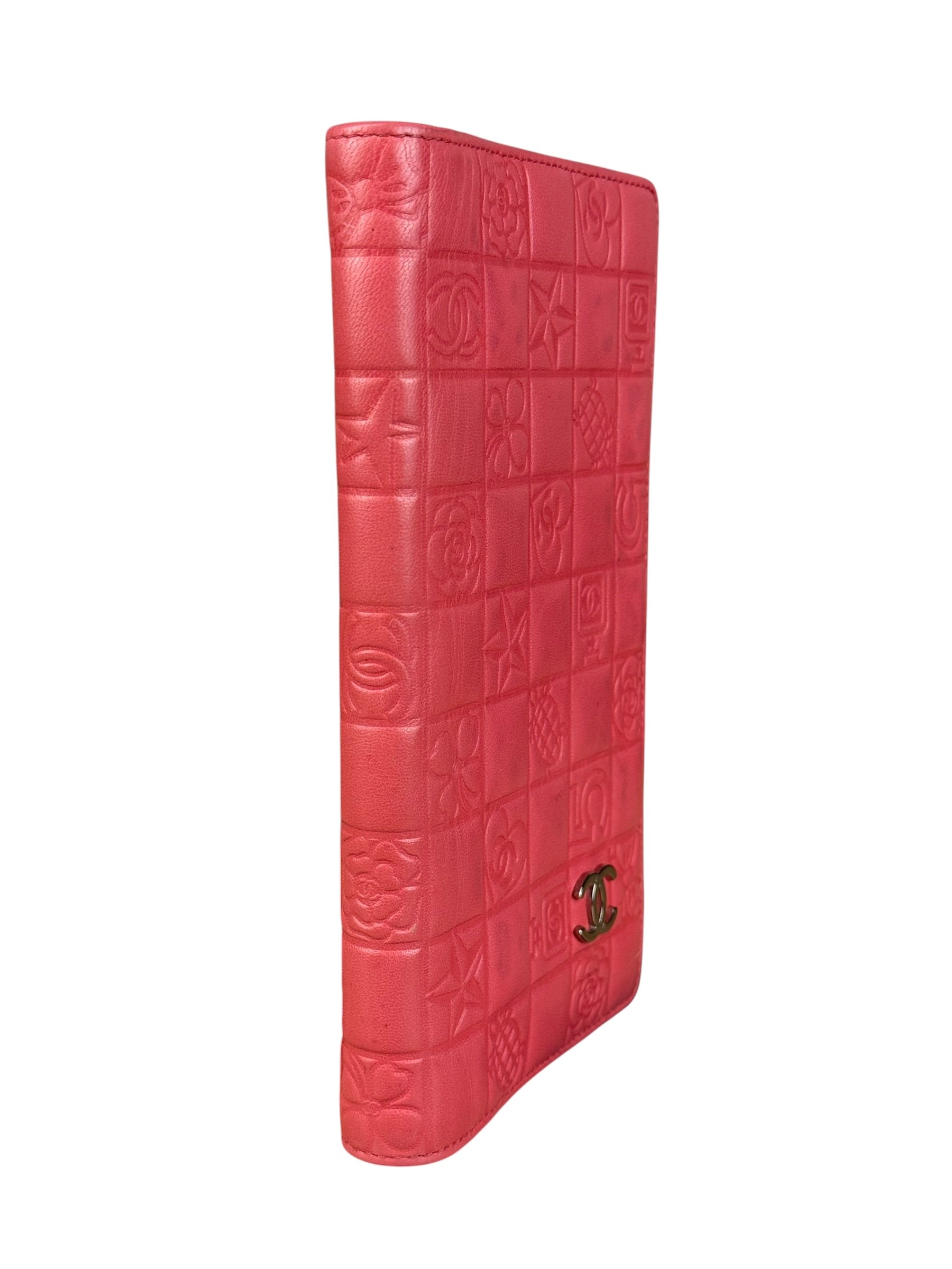 Chanel Pink Quilted Leather Lucky Symbols Long Wallet 2004