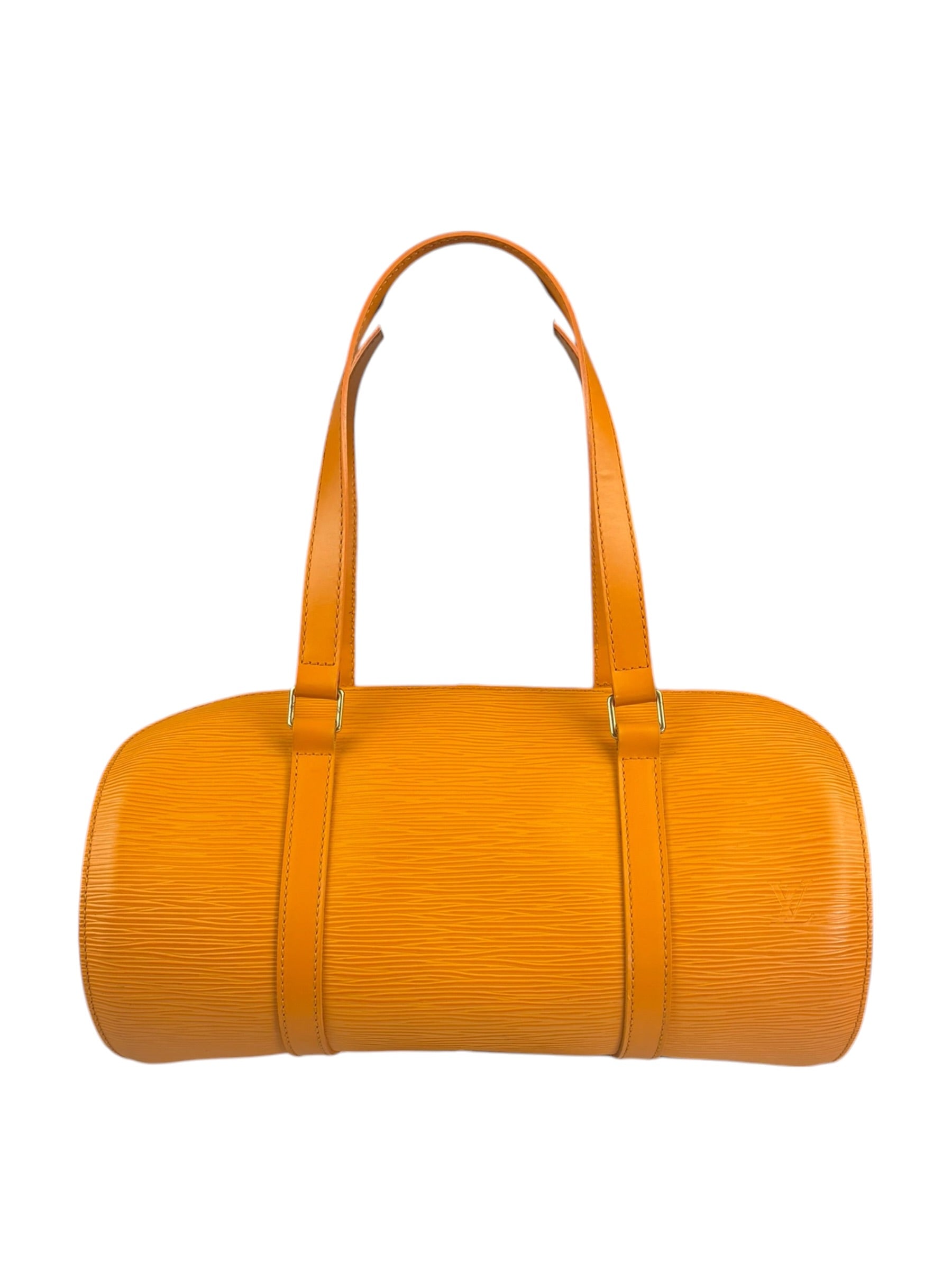 Louis Vuitton Orange Epi Leather Soufflot Handbag