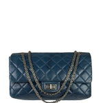 Chanel Blue Reissue 225 Double Flap Bag 1991