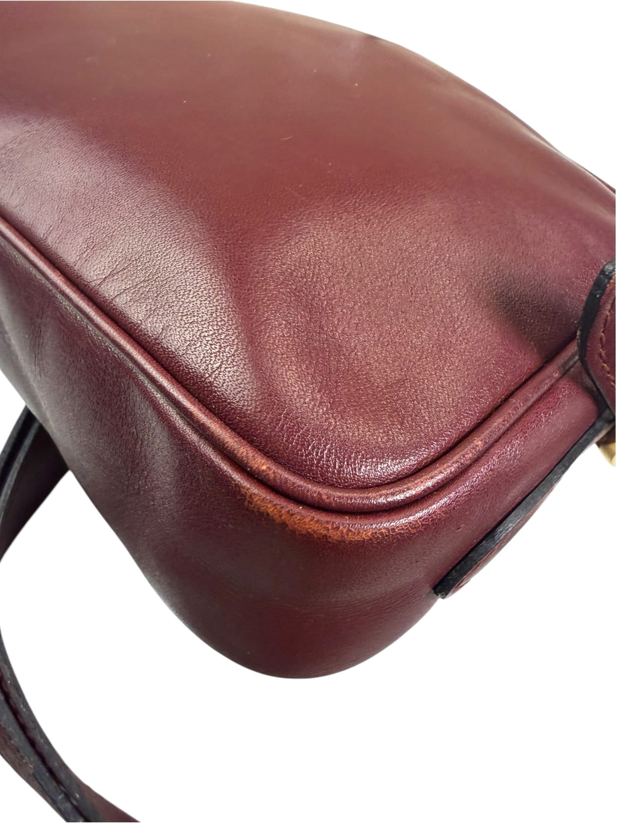 Cartier Burgundy Leather Must Line Camera Bag
