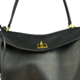 Balenciaga Medium Rodeo Leather 2Way Handbag Black