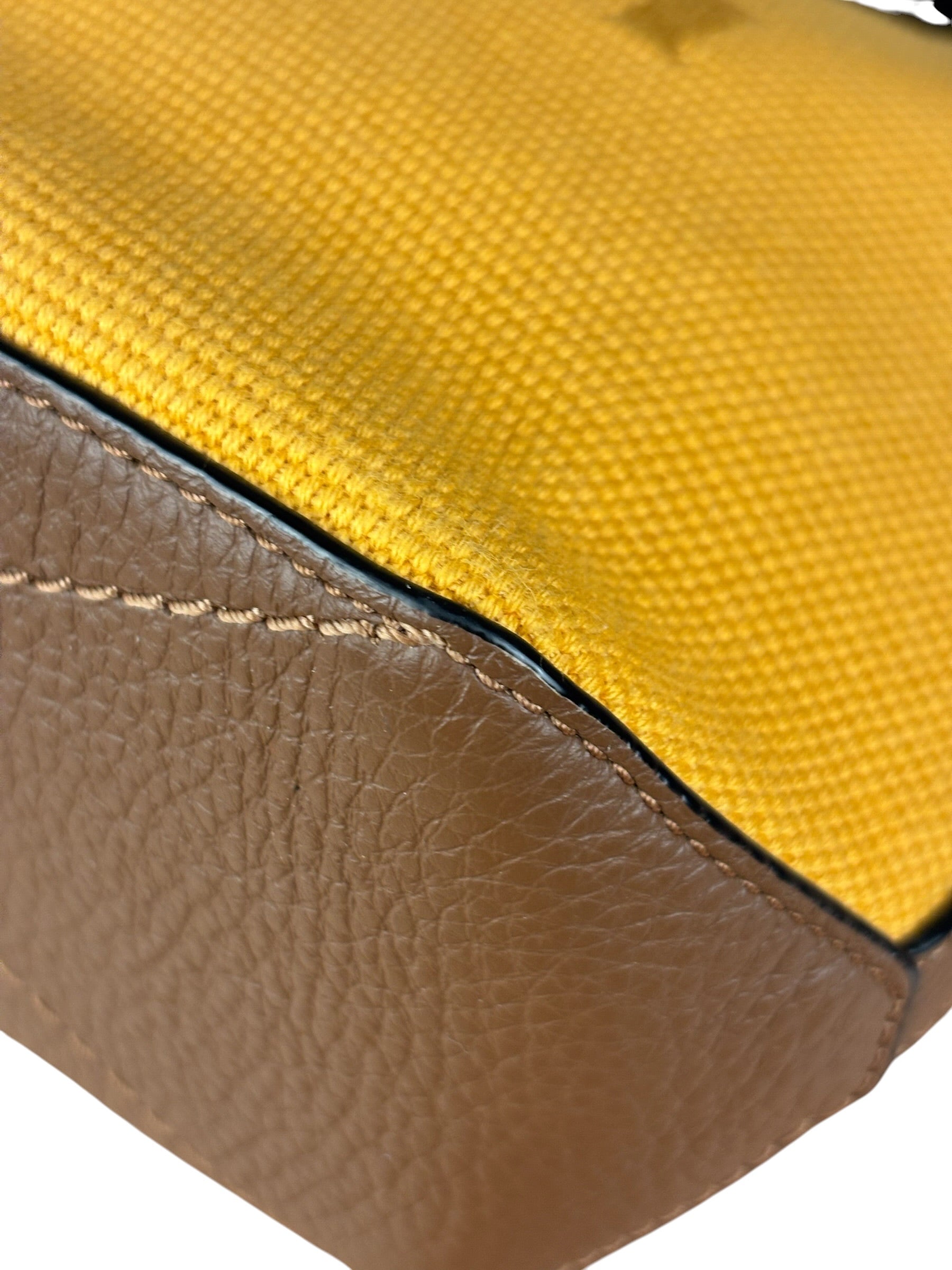 Coach Mustard Yellow Tote 20 In Colorblock Two-Way Bag
