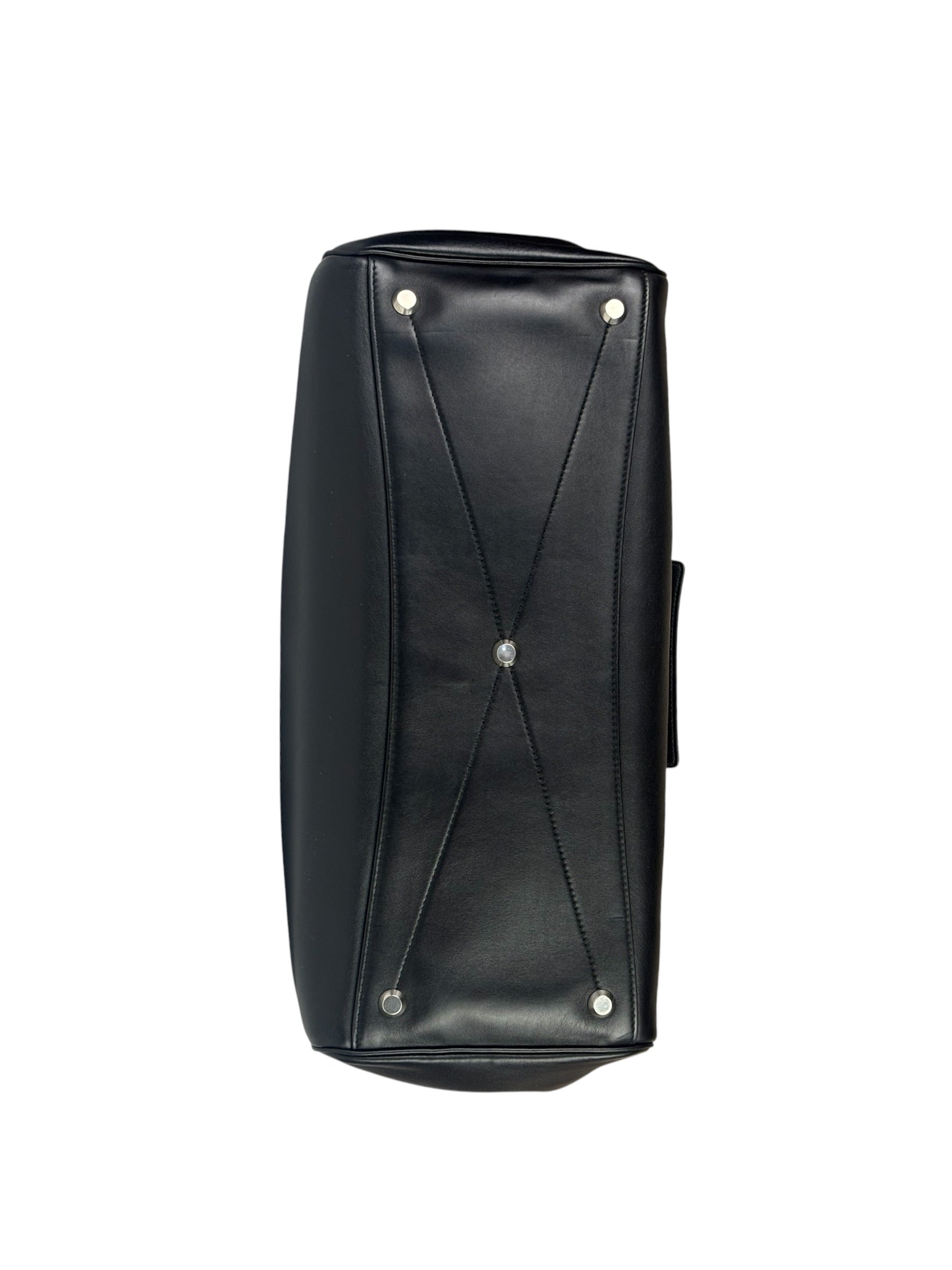 Balenciaga Black Leather Bel Air Carry Carry All Large Tote