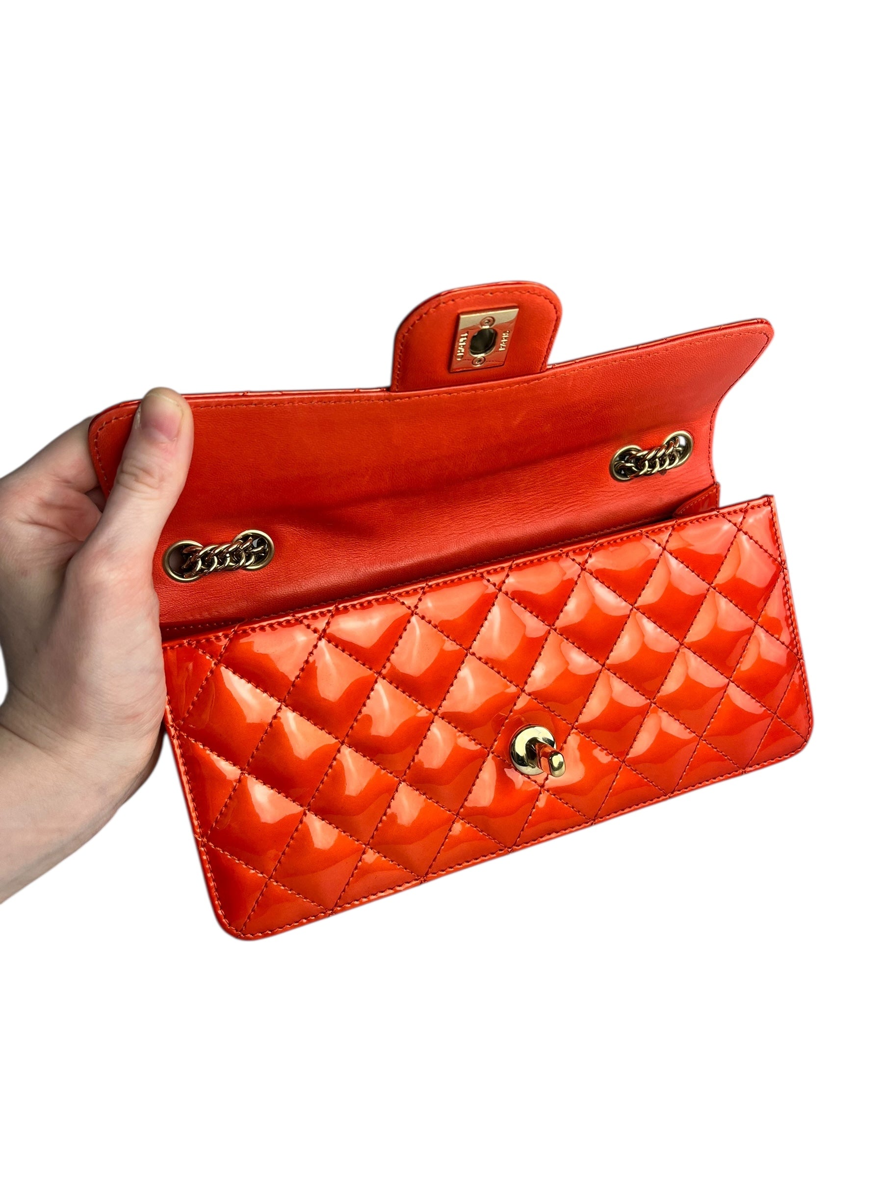 Chanel Red Metallic Evening Star Flap Bag 2008