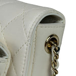 Chanel White Quilted Leather Side-Packs Dual Shoulder Bag 2019