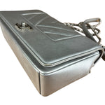 Chanel 2017 Mademoiselle Silver Chevron Single Flap