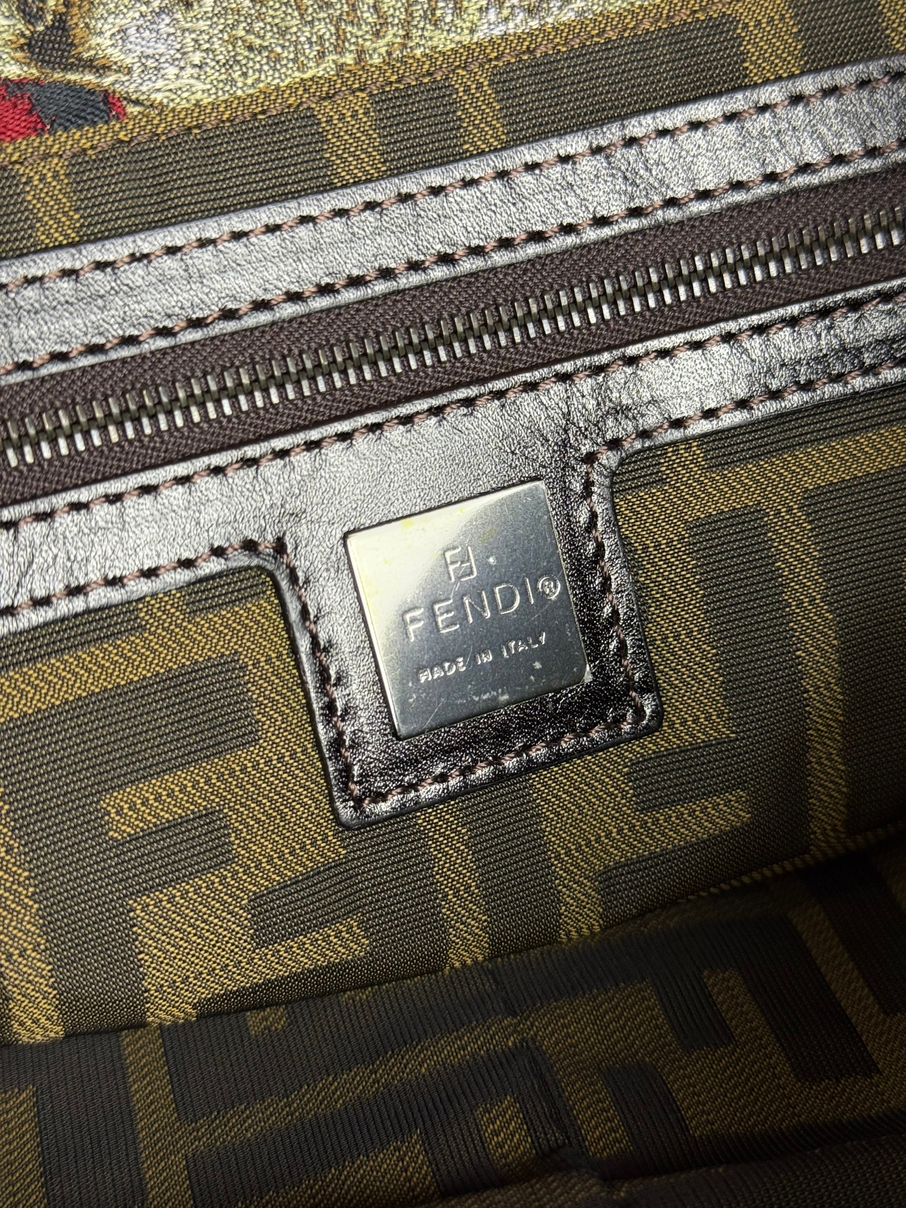 Fendi FF Bird Print Baguette