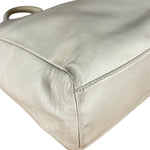 Prada Leather Tote Bag Beige/Ivory