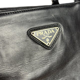 Prada Vintage Black Leather Tote Bag