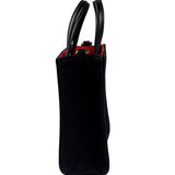 Givenchy Black Leather Trim Mini Logo Printed Tote