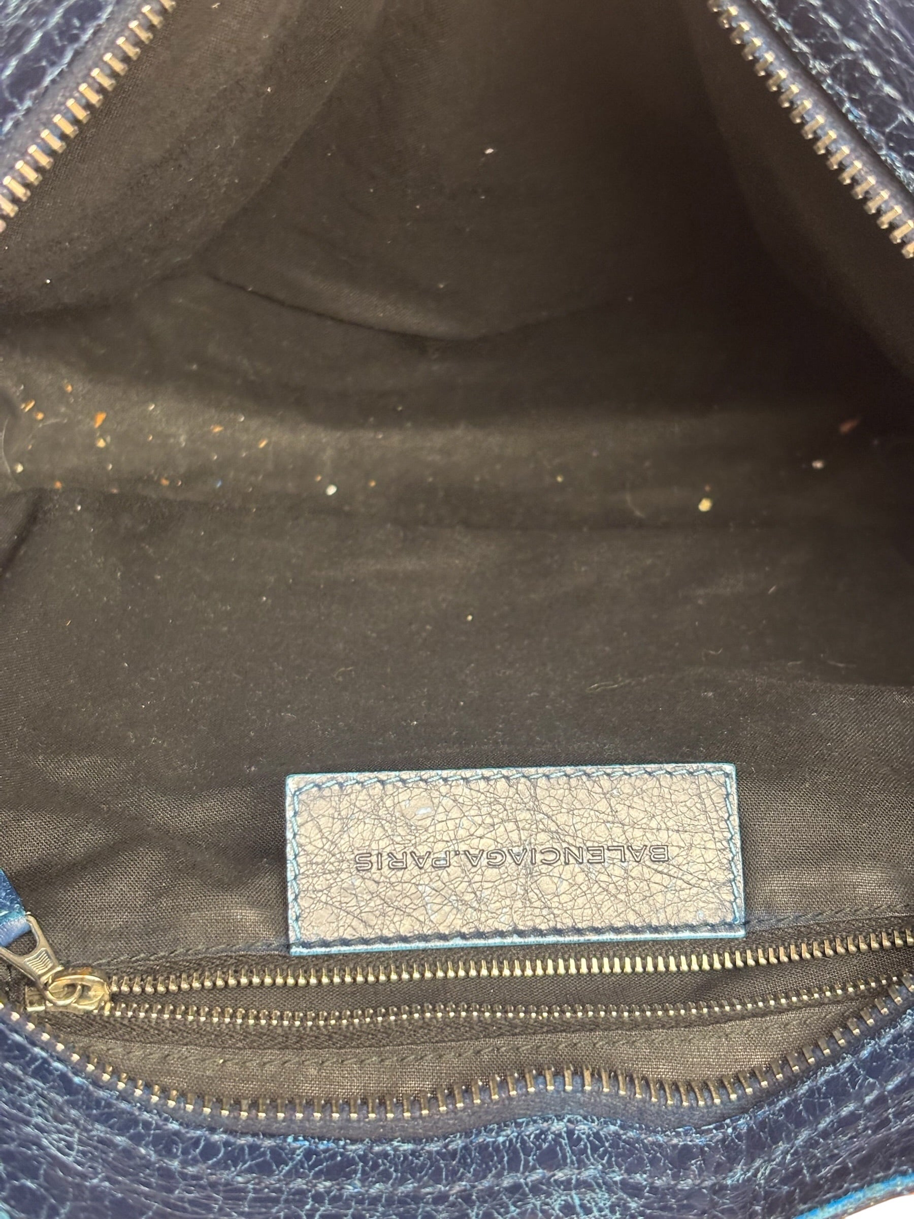Balenciaga Navy Blue Giant Hardware City Bag