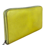 Hermes Yellow Leather Silk'In Classique Long Wallet