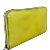 Hermes Yellow Leather Silk'In Classique Long Wallet
