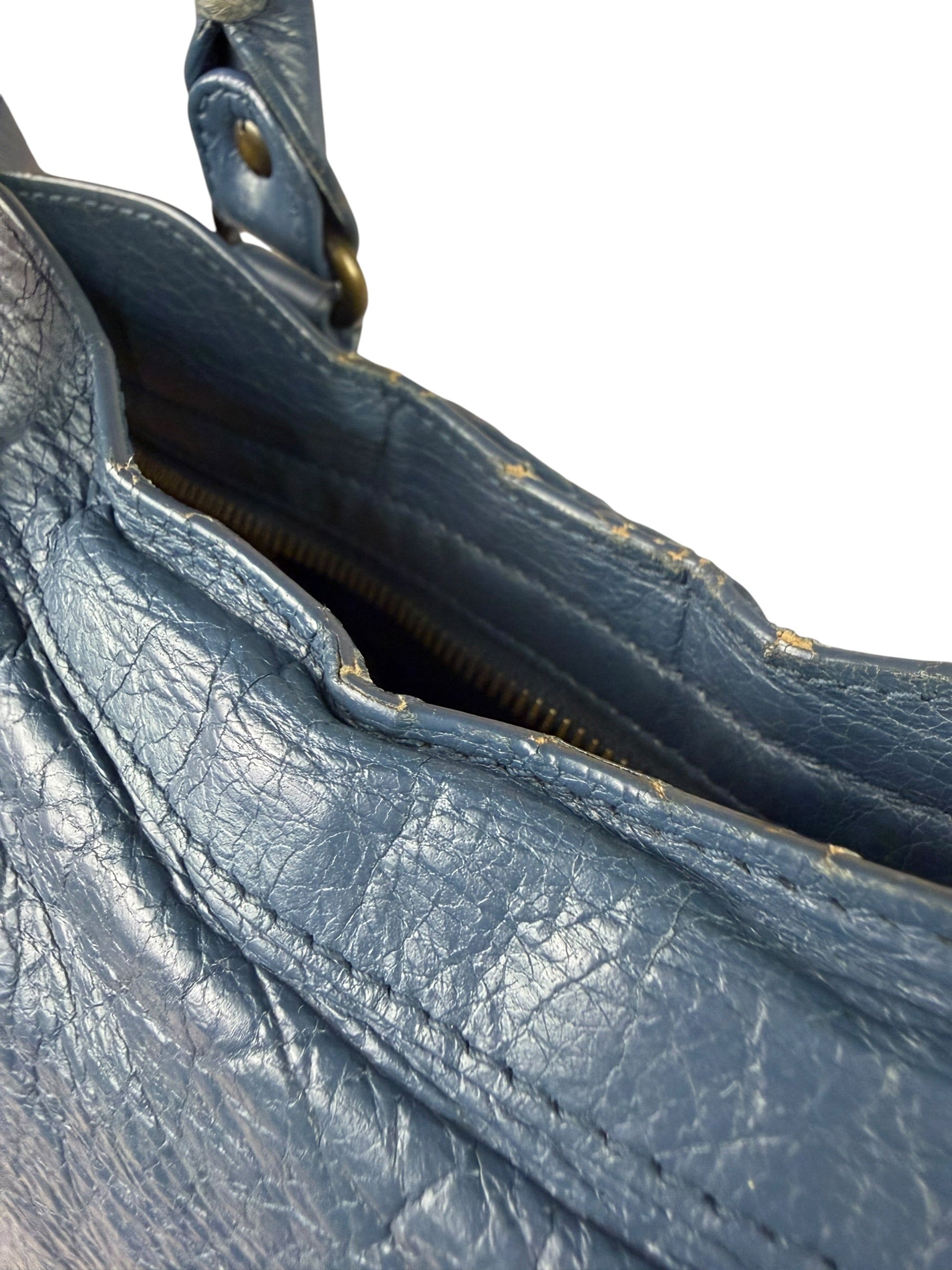 Balenciaga Blue Leather Medium Le City Two-Way Bag