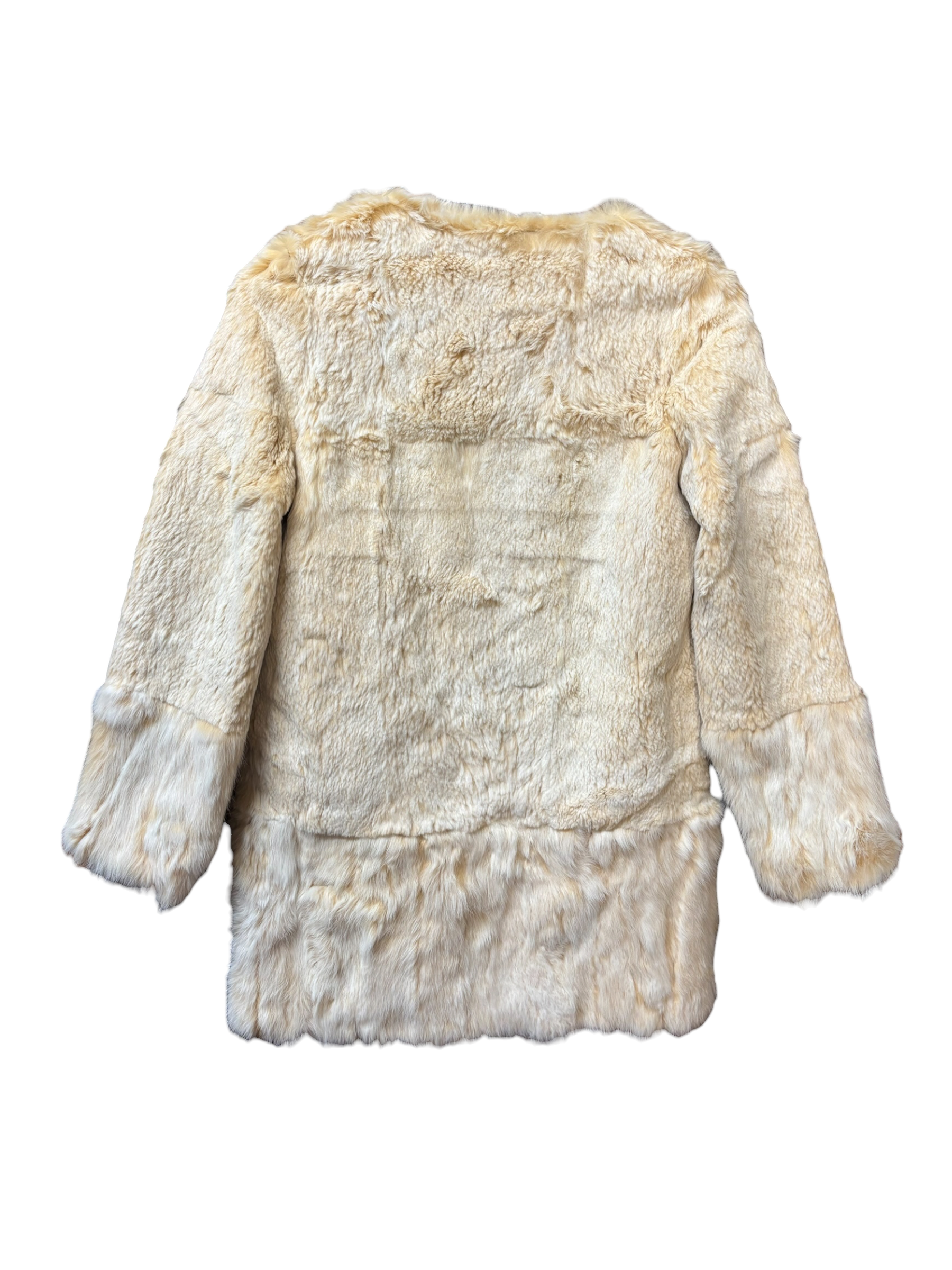 Language Vintage Rabbit Fur Coat
