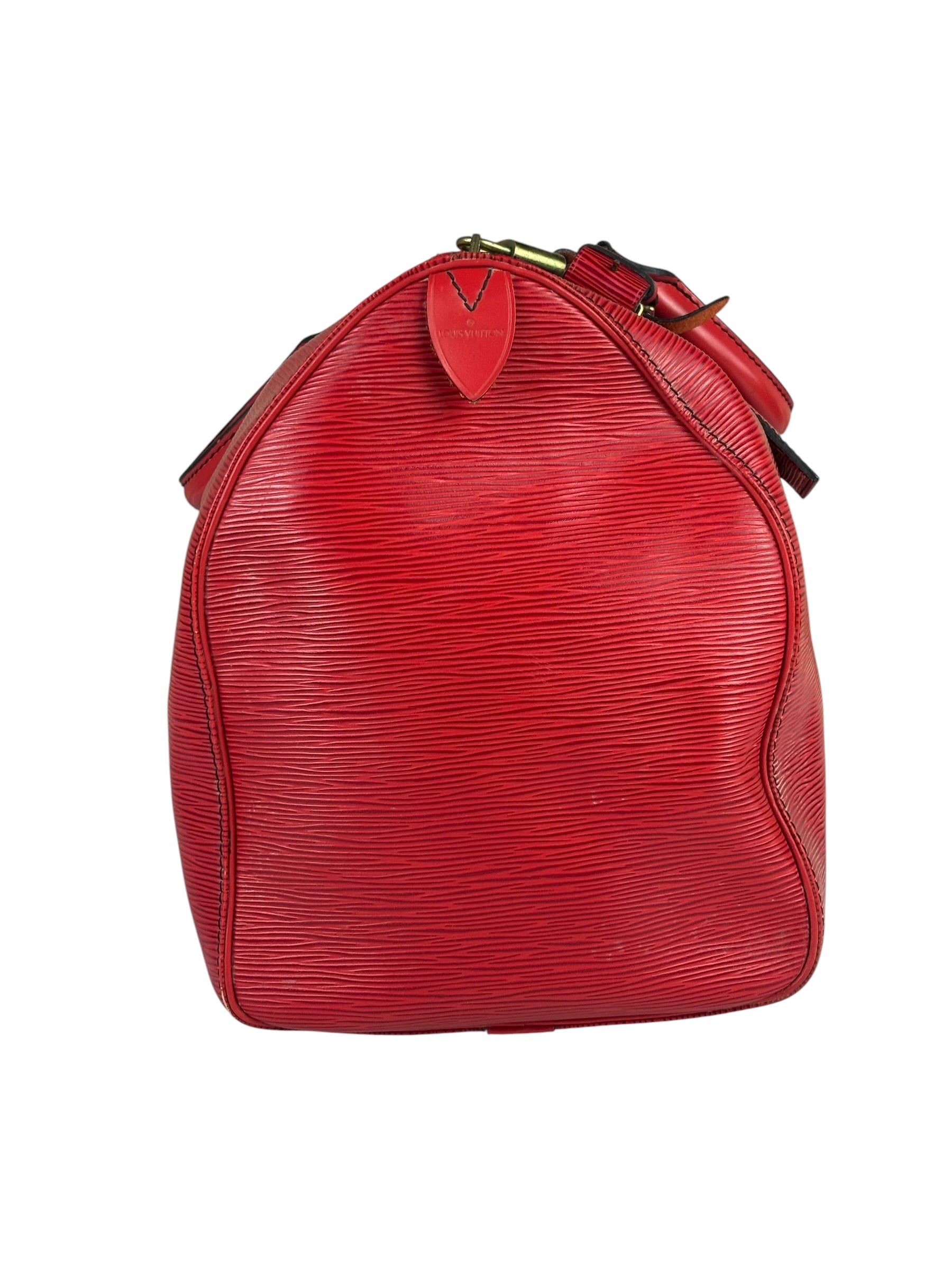 Louis Vuitton Red Epi Keepall 45