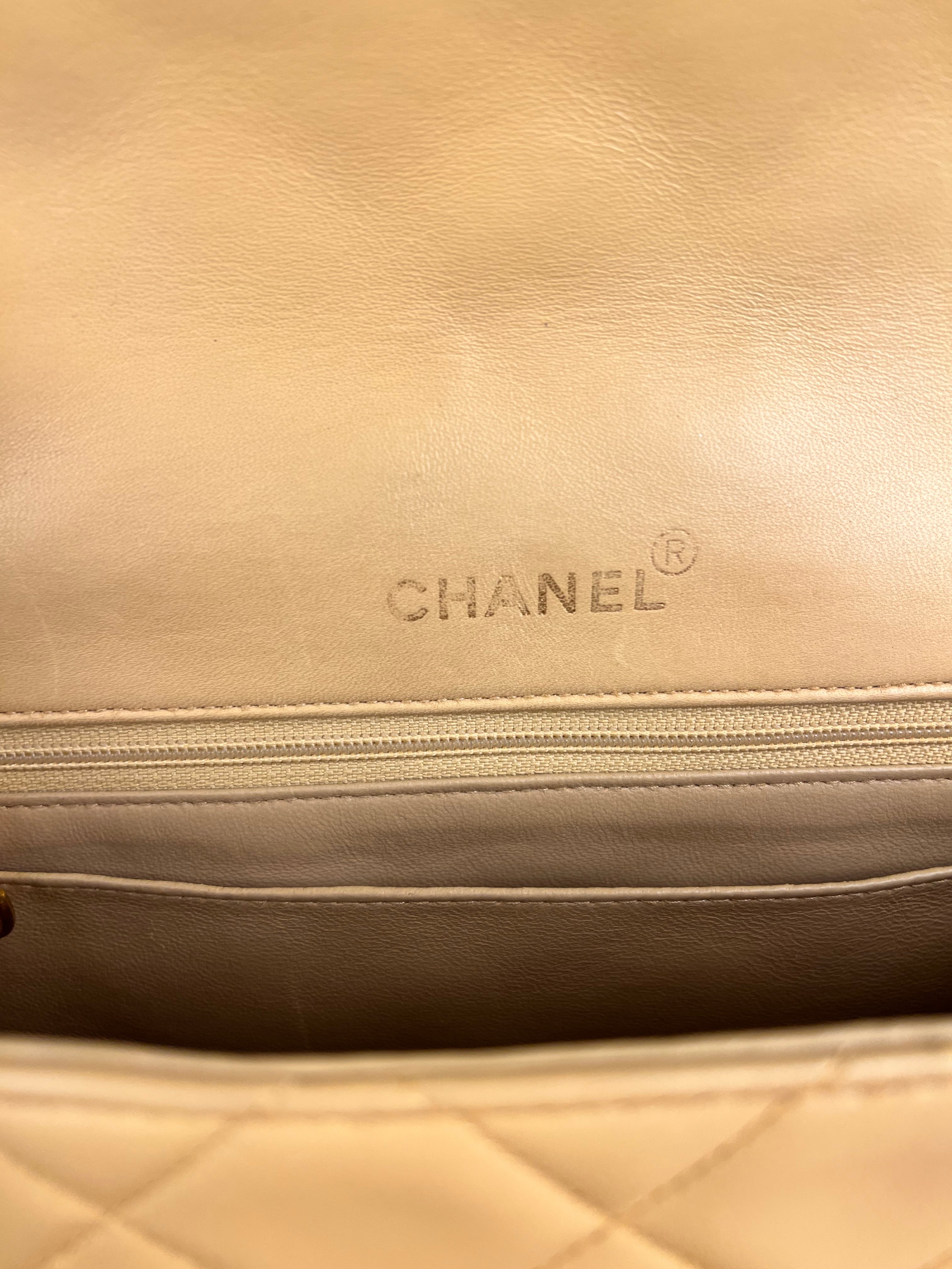 Chanel Beige CC Leather Diana Flap Bag '92